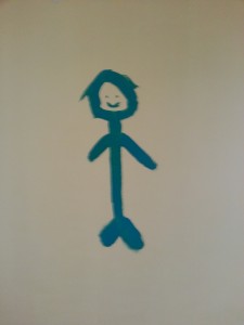 Original art piece I created on our bedroom wall.