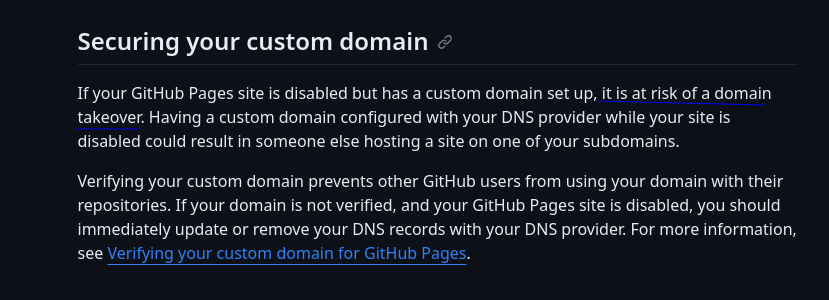 Custom Domain Takeover Example